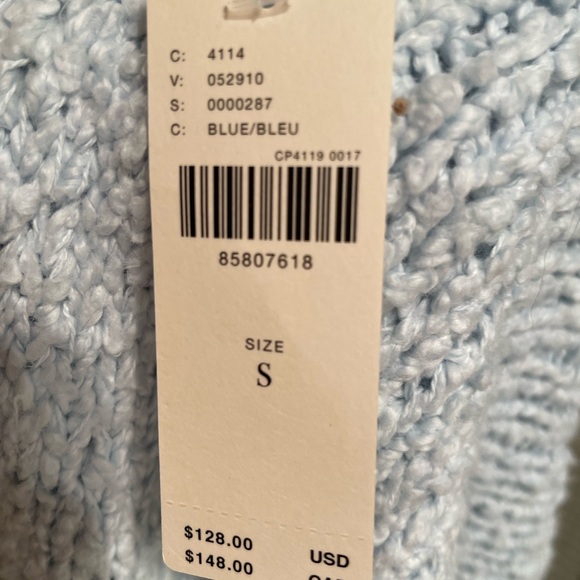 NWT Anthropologie Need it oversize mock neck sweater in blue color - Picture 5 of 6